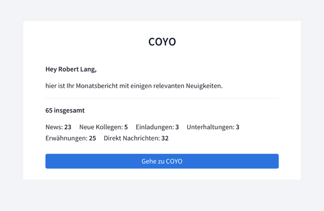 email notifications