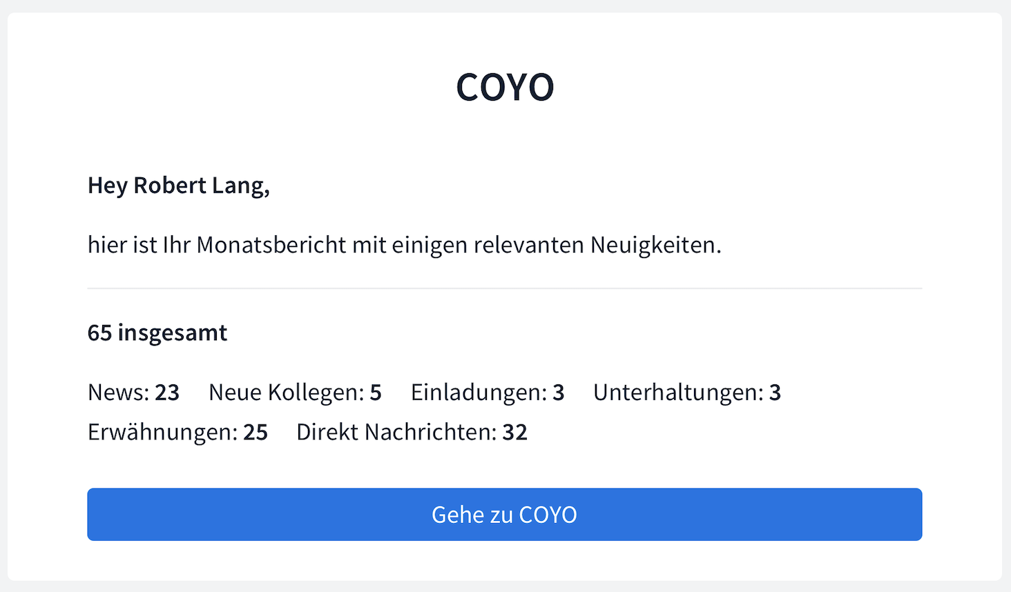 new email notifications
