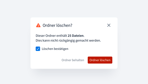 Delete confirmation