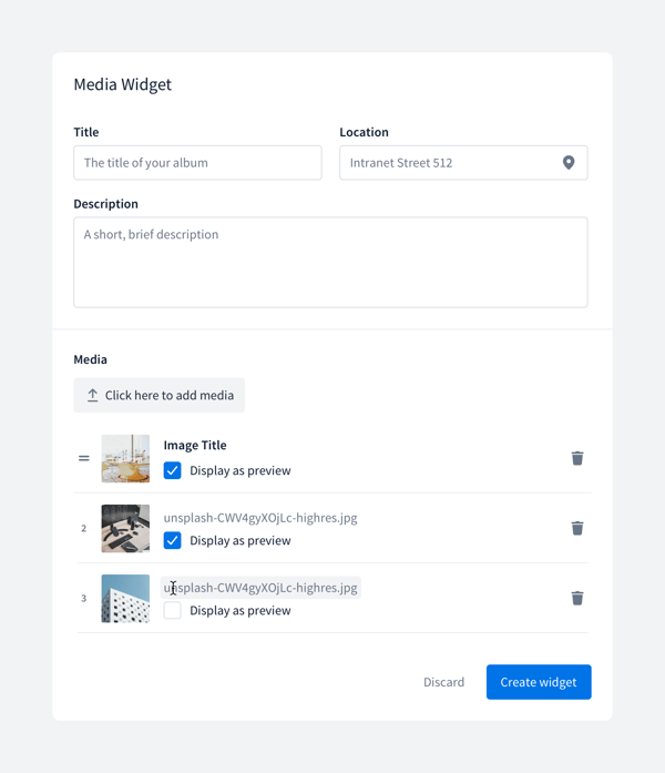 Media-Widget-Setting
